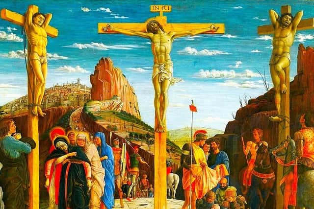 The Crucifixion by Andrea Mantegna (painted between 1457 and 1459)