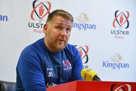 Ulster defence coach Jonny Bell at Kingspan Stadium discussing the upcoming BKT United Rugby Championship fixture against Glasgow Warriors at Scotstoun Stadium. (Photo by Arthur Allison/Pacemaker Press)