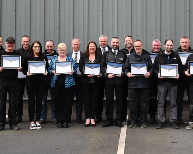 Employees at TBC Conversions recently received awards for long service within the company