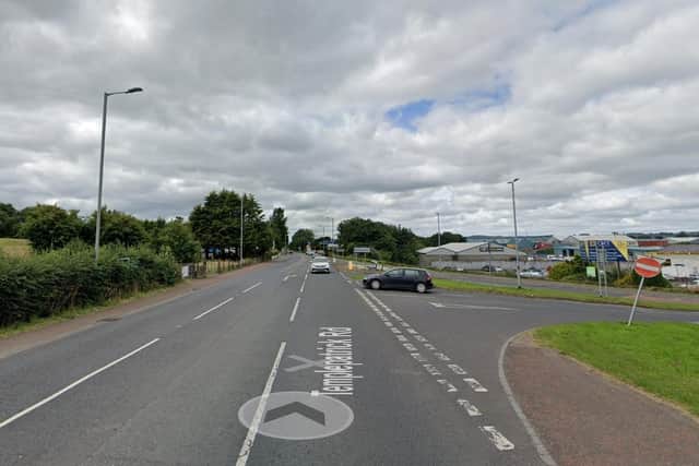 The fatal collision took place on the Templepatrick Road in Ballyclare.
Photo: Google maps.