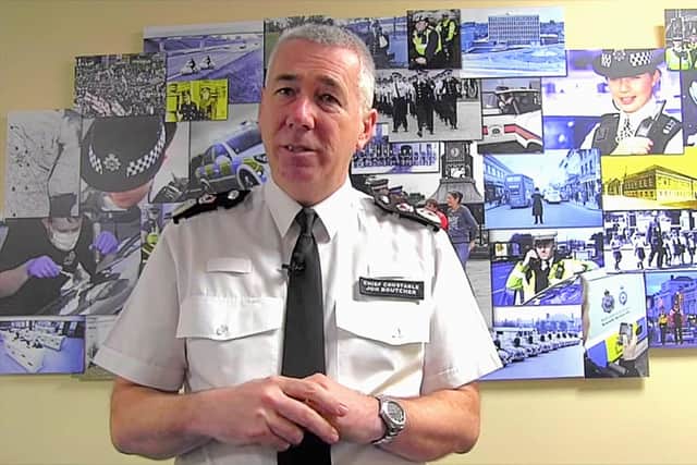 Jon Boutcher in 2016, as chief of Bedfordshire Police