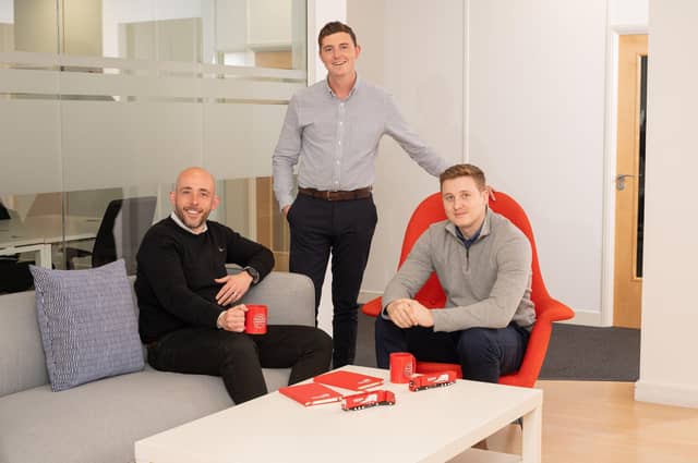 From left: Adrian Redmile, Jamie Hedgecox and James Hammond