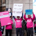 Campaigners protest outside Parliament in Westminster, London, ahead of a debate in the House of Commons on assisted dying Photo: Jordan Pettitt/PA Wire