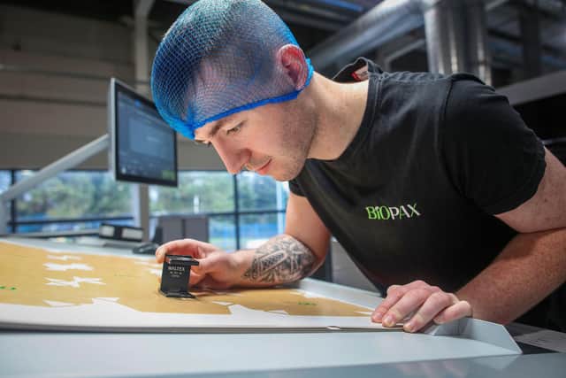 Aodhan Todd works as a printing apprentice at Biopax