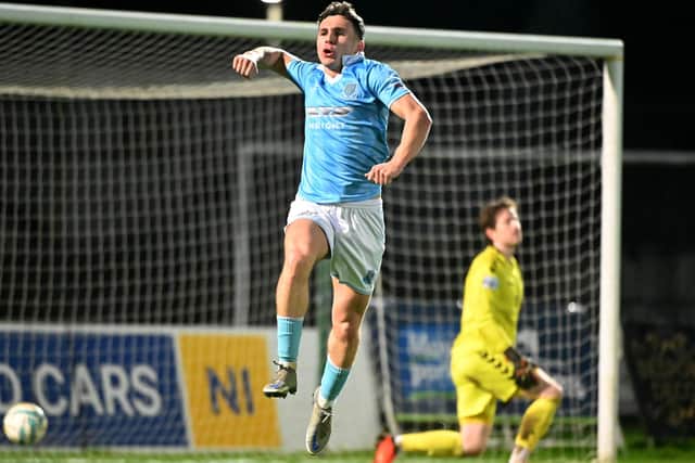 Donal Rocks scored for Ballymena United in the 1-0 BetMcLean Cup win over Ards to seal their place in the quarter-finals