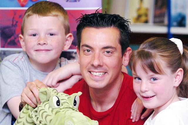 Another reminder of Adam Bushnell as he enthralled children with his storytelling at Peterlee Library in 2008.