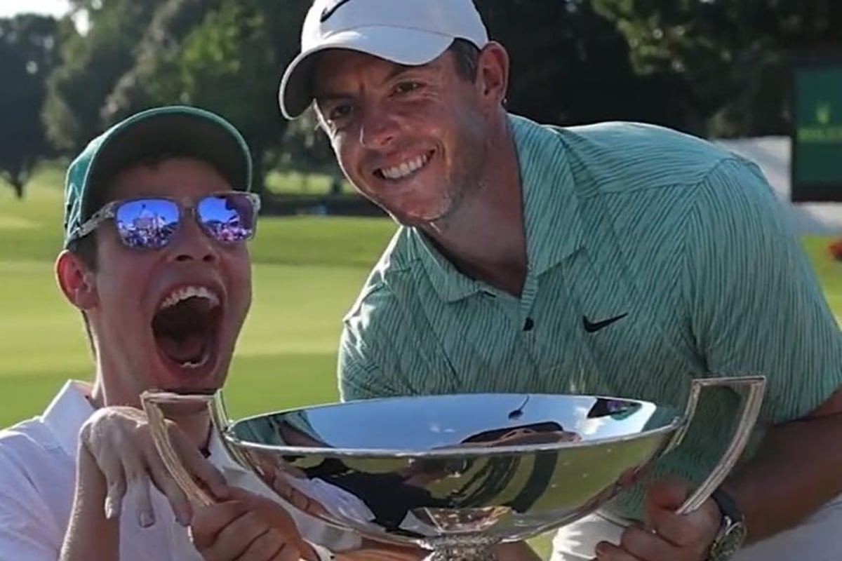 Rory McIlroy thanks 'lucky charm' Kyler Aubrey after winning golf's FedEx Cup for third time
