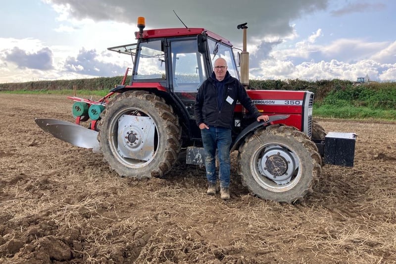 Magherafelt's David Wright who was representing Northern Ireland in the Reversible Class pictured at the recent National Ploughing Championships in Ratheniska, County Laois
