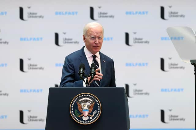 US President Joe Biden said the future of Northern Ireland is in the hands of the people of NI