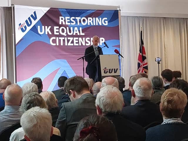 Ben Habib says he has previously given financial backing to both the DUP and TUV - but won't support the DUP again unless they change their stance on the Irish Sea border.