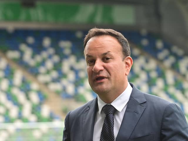 When Leo Varadkar, seen above this year at Windsor Park in Belfast, boasts about a path to Irish unity he is talking about the protocol  Foolishly, there are those urging unionism to assist this insidious process by restarting Stormont with Sinn Fein at the wheel