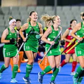 Ireland senior women finished with a 3-1 win over Korea in Valencia to reach the Olympic qualifiers semi-finals. (Photo by WorldSportPics/Frank Uijlenbroek)