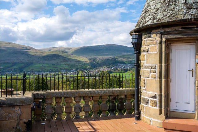 The castle has views over the rolling Ochil Hills.