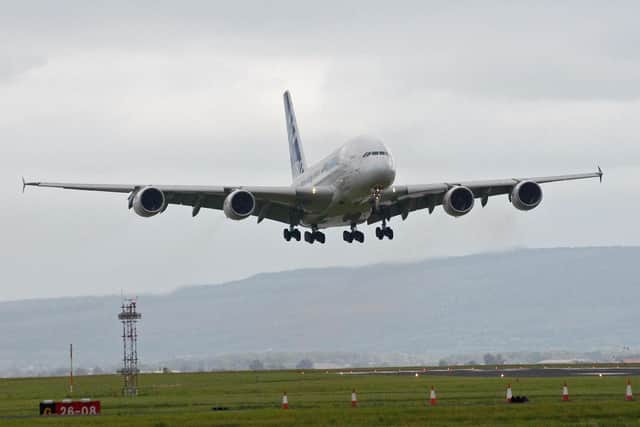 An Airbus A380 aeroplane at City of Derry Airport. Inpresspics.com