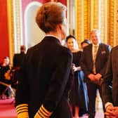 Jonathan Rea is made an OBE (Officer of the Order of the British Empire) by the Princess Royal during an investiture ceremony at Buckingham Palace, London. Picture date: Wednesday October 12, 2022.