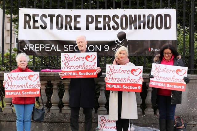 Pro-life campaigners in Northern Ireland argue that decriminalisation in 2019 has removed all criminal sanctions against harming an unborn child, thus resulting in their call to restore 'personhood' to the foetus. An expert says that GB should now relax legislation there to follow the example of Northern Ireland.
Picture by Jonathan Porter/PressEye