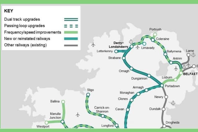 An outline of the plans for the NI rail network