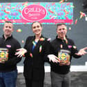 One of the UK and Ireland’s largest makers of boiled and premium bagged sweets, Crilco Confections, has landed a bumper £1 million supply deal with Lidl Northern Ireland in a move that will further fast-track its expansion and add up to six new jobs to its 50-strong workforce in Newry. Picture includes Lidl Northern Ireland buyer, Zoe Russell and Crilco Confections chiefs, David and Ciaran Crilly