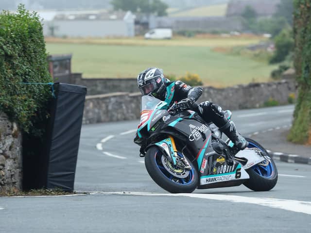 Michael Dunlop at Ballabeg on the Hawk Racing Honda during opening practice for the Southern 100. Picture: Dave Kneen/Pacemaker Press