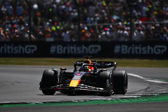 Red Bull's Max Verstappen during practice for the British Grand Prix at Silverstone on Friday