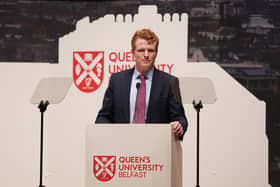US Special Envoy to Northern Ireland for Economic Affairs, Congressman Joe Kennedy III speaking during the international conference to mark the 25th anniversary of the Belfast/Good Friday Agreement, at Queen's University Belfast. Picture date: Wednesday April 19, 2023.