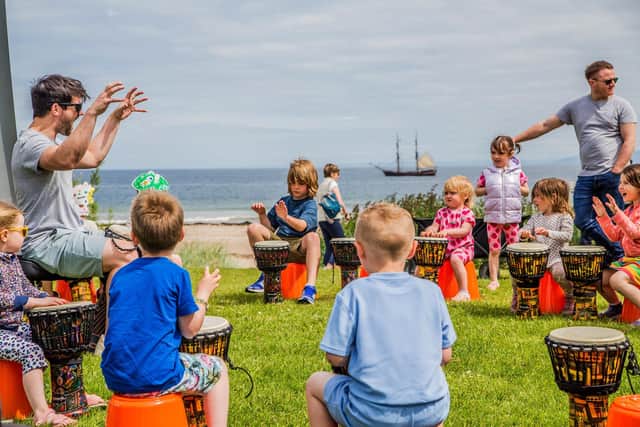 Children taking part in the festivities at Ballycastle seafront
