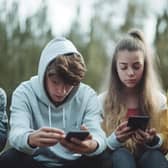 Teens on phones