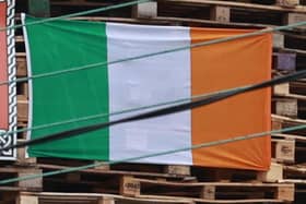 The Irish Tricolour on a bonfire. Should the Republic apologise to the families of those who have been murdered due to their past policies and give up their insistence on the hard border in the Irish Sea, only then would any self-respecting unionist treat their flag with anything other than contempt