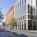 Northern Ireland’s leading flexible workspace provider, Urban HQ, has been granted planning approval for a second location in Belfast. The new site at 46-52 Upper Queen Street, directly opposite its existing building at Eagle Star House, will create a nine-storey, Grade A office building with private office suites, meeting rooms, a roof-top wellness studio, members’ lounge and event space. Pictured is a computer generated image from LIKE Architects