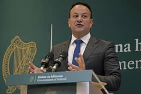 Taoiseach Leo Varadkar speaks to the media at the Government Buildings in Dublin, after it was announced that the Irish government is to initiate an inter-state case against the United Kingdom under the European Convention on Human Rights over its Northern Ireland Troubles Legacy Act