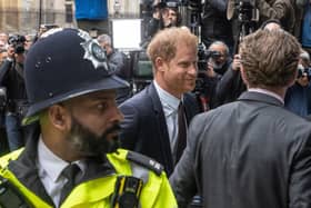 The Duke of Sussex at the Rolls Buildings in central London for the phone hacking trial against Mirror Group Newspapers (MGN).