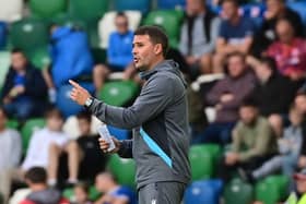 Linfield manager David Healy during their Europa Conference League first-leg against FK Vllaznia at Windsor Park in Belfast. PIC: Colm Lenaghan/Pacemaker Press