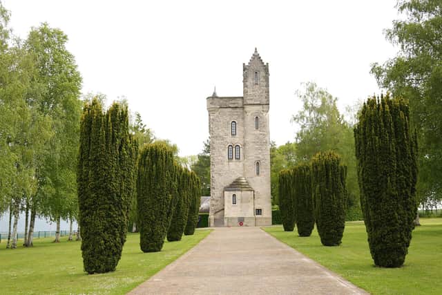The Ulster Tower - the first memorial on the Somme Battlefield.