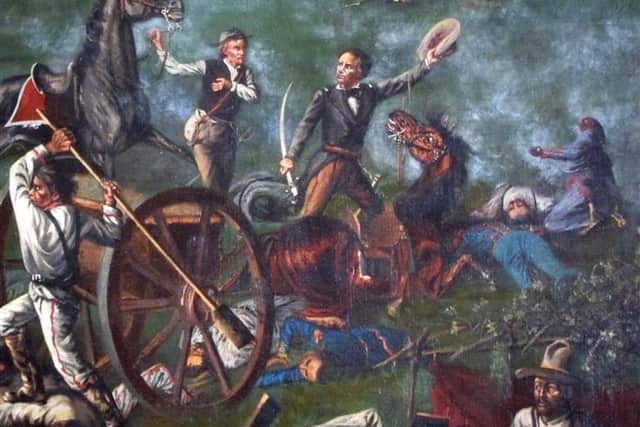 General Houston (centre). Detail from McArdle’s Battle of San Jacinto