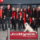 The Jollyes team celebrating the opening of Jollyes 99th store in Connswater.