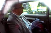 Former DUP leader Jeffrey Donaldson leaving Newry Magistrates' Court in April 2024.