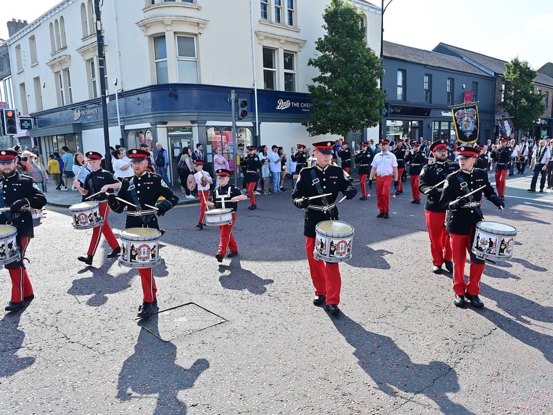 Shankhill Star Flute Band pictured in Holywood for the Royal Black 'Last Saturday' parade