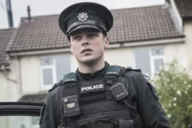 Nathan Braniff as rookie police officer Tommy Foster in the BBC crime drama, Blue Lights.