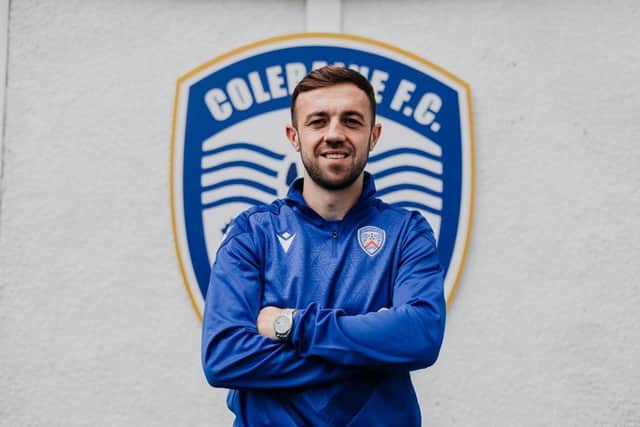 Conor McMenamin departed Coleraine after just over two months at the club. (Photo by Coleraine FC)