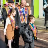 The Orange Order parade and service of remembrance in Belfast on Saturday