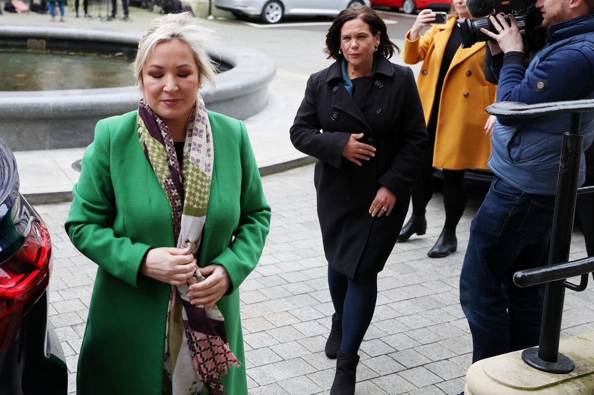 Mary Lou McDonald walk-out: DUP leader wonders if Michelle O'Neill 'needs to be accompanied by a minder' to meetings