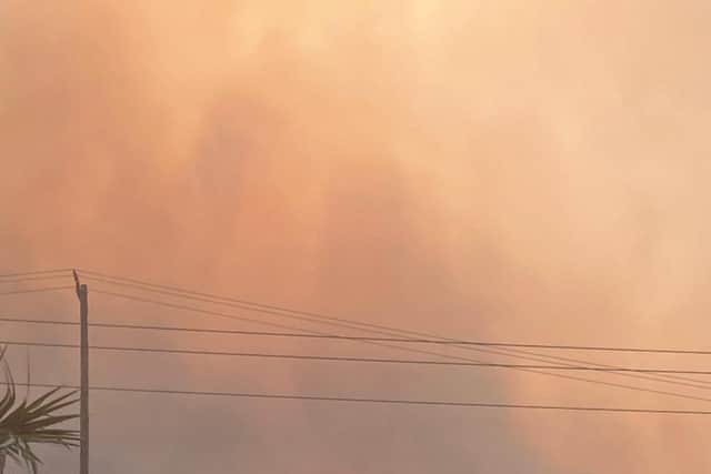 The devastating wildfire in Rhodes. Pic: Nicola Kayes
