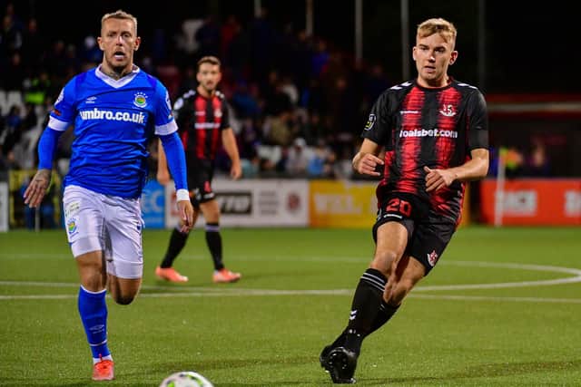 Daniel Larmour (right) is ready to embark on a new Premiership campaign with Crusaders as they start their season with an away trip at Ballymena United