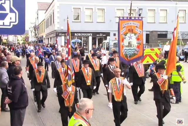 Marchers in Carrick town centre during the 2019 pageant parade