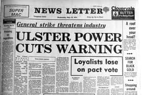 The News Letter's front page story on Wednesday, May 15, 1974 was on the province-wide strike organised by the Ulster Workers’ Council