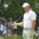 Northern Ireland's Rory McIlroy reacts to his putt on the 13th green during the second round of the BMW Championship at Olympia Fields Country Club. (Photo by Stacy Revere/Getty Images)