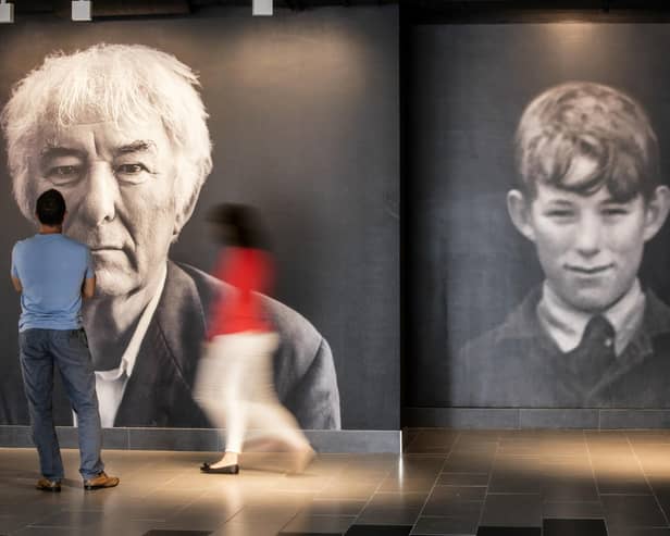 Heaney, Adult and Schoolboy, in HomePlace, Bellaghy