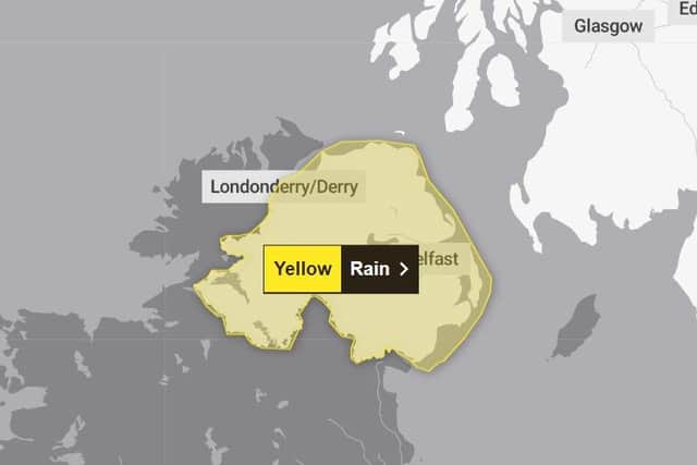 Weather Warning: Met Office issues yellow weather warning for rain at ...