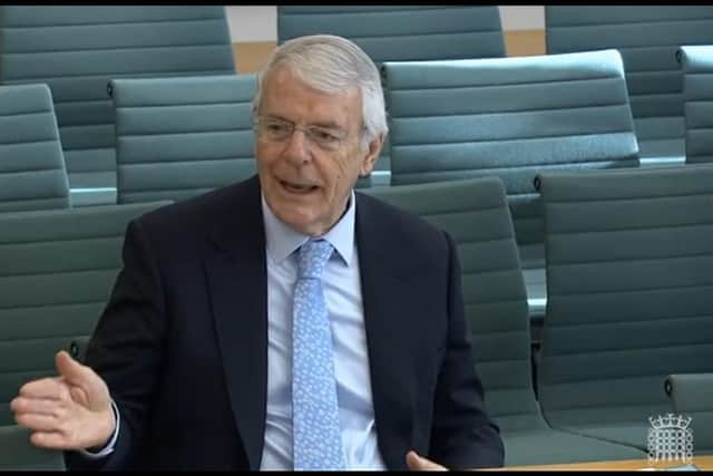 John Major before the committee today