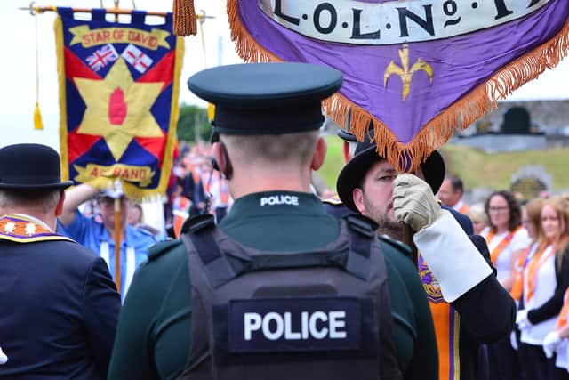 The Orange Order parade dispute at Drumcree in Portadown. The order is expected to produce a show of strength at the annual parade this Sunday.
Photo: Arthur Allison/Pacemaker